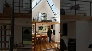 Bright A-Frame Loft Cabin &ndash; Modern Minimalist Tiny Home 🌿☀️