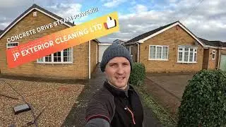 Pressure Washing with Steam a VERY DIRTY Concrete Drive!!!