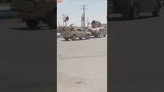 Afghan army convoy comes to #Iran after #Taliban rapid success