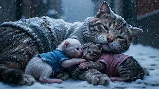 She Froze Herself to Save Her Kittens 😭❄️ (Heartbreaking Story)