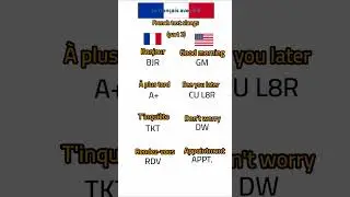 Learn French and English text slangs (Part2).👌#french #fran&ccedil;ais #english #learnfrench #learnenglish