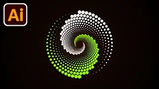 Dotted Spiral Vortex | Adobe illustrator tutorials | Shorts | 061