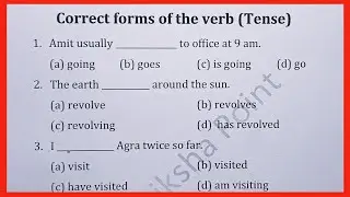 Tense practice | Correct form of the verbs | Diligent Shiksha Point |