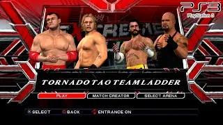 WWE SVR 2011 PS3 - WilliamRegal&VladimirKozlov VS StraightEdgeSociety - Tornado Tag Team Ladder