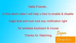 Notification light for wireless keyboard & Mouse | Siyan Computers