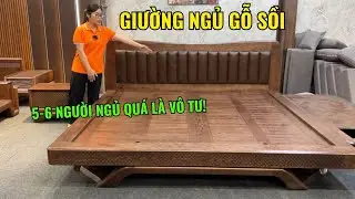GIƯỜNG NGỦ GỖ SỒI CHÂN THUYỀN | GIƯỜNG NGỦ GỖ SỒI | NỘI THẤT PHÒNG NGỦ