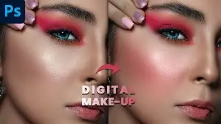 How To Add Digital Make-Up In Photoshop l #shorts