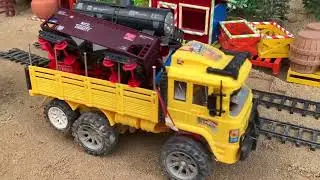 Rescue Toy Car Plastic RC | Bridge Wood JCB Excavator Rescue Dump Truck Transporting Train RC