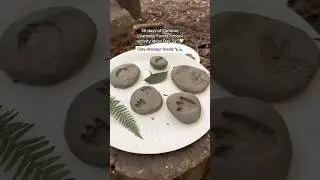 30 days of #outdoorlearning / #forestschool activity ideas: Clay Dinosaur Fossils 🦕🌿