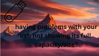 how to fix usb not showing its full capacity