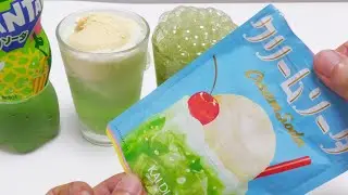 Japanese Green Cream Soda Mix Easy and Convenient Melon Soda Float