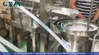 CX YGF Automatic 4 nozzle High Speed E Liquid Bottle Filling Machine