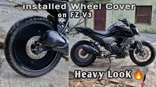 Installed wheel cover on #fzv3 🔥