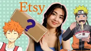 living my Etsy anime mystery box dreams ☁ | unboxing a $40 shonen anime mystery box