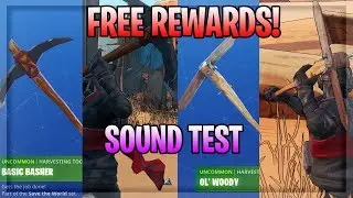 *NEW* HOW TO GET NEW FOUNDER REWARDS, Ol, WOODY and  BASIC BASHER PICKAXES Sound Test and GamePlay!