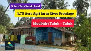 4.70 Acre Agri Farm  Farm House River Frontage For Sale | Mudbidri Karnataka 