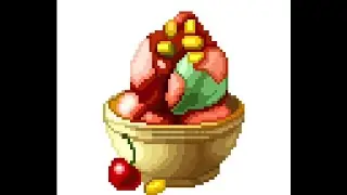 Pixel Art Daily Painting i colored Cherry ice cream 🍧🍒 # 509