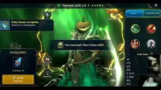 Raid Shadow Legends;  summoning Legendary Champion Harvest Jack