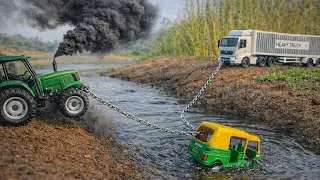 Toy Tractor vs. Real Vehicle: The Ultimate Rescue Challenge!