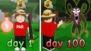 Day 1 - Day 100 Using NEW Fire Bandit Class In 99 Nights In The Forest!