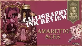 НОВЫЕ чернила для каллиграфии Amaretto Aces | Ferris Wheel Press | Насыщенный бордовый цвет с зол...