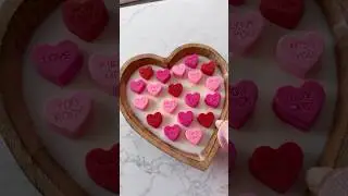 DIY Valentine&rsquo;s candles 💌 #asmr #candles #candlemaking #satisfying #hearts #pink #aesthetic #shorts