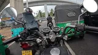 4K Bike Ride | Baseline to Kelaniya 🌧️ | Light Rain &bull; Overcast Colombo POV