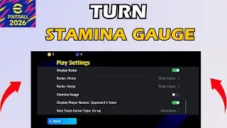 eFootball 2026 Mobile How to Turn on or off Stamina Gauge