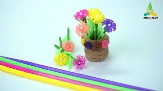 Recycle Plastic Straws Into Beautiful Daisy Flowers