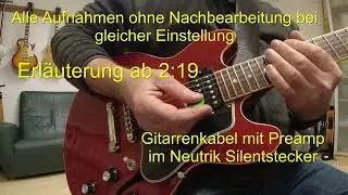 Preamp im Klinkenstecker des Gitarrenkabels macht jede Gitarre aktiv!
