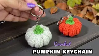 How to Crochet Pumpkin Keychain | Easy Amigurumi Tutorial for Beginners