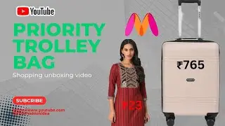 Priority Trolley Bag Unboxing... | 48L Hard Cabin Trolley Bag From Myntra... @TheFashionIdea 
