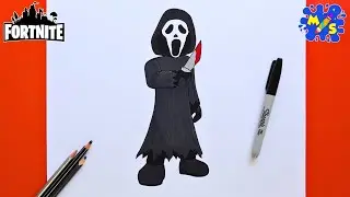 How to Draw Ghostface Fortnite Skin!