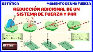 SIMPLIFICACION ADICIONAL DE UN SISTEMA DE FUERZA Y PAR. TEORIA Y CONCEPTOS DE ESTATICA 👨‍🏫