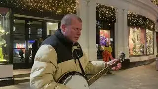 Robin Hey Busking in Galway Ireland - Silent Night