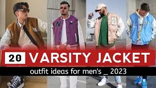 20 Ways to Style VARSITY JACKET'S | varsity jacket outfits for men _ 2023