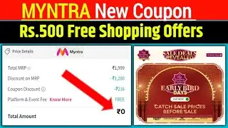 Myntra 500rs free shopping loot |Free shopping| #lootoffer | myntra coupon code 