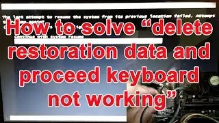 How to solve delete restoration data and proceed keyboard not working|How to resat BIOS