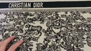 Best Quality Dior With Animal Canvas Jacquard Cloth Fabric For Handmade Sewing ,Furniture (Black)