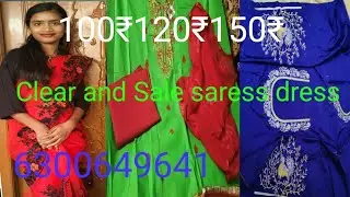 Clearance sale  plazo's dress materials 99₹120₹work saress 150₹ pin 6300649641