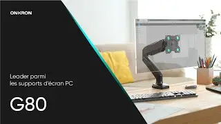 G80 Support de bureau pour &eacute;cran PC de 13 &agrave; 32 pouces Noir & Blanc