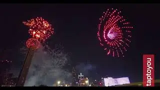 Dallas Reunion tower firework Newyear 2026  