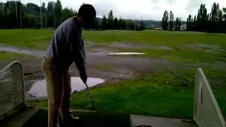 Peter Kwok is learning how to golf