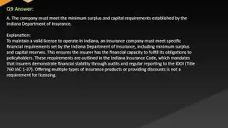 Indiana Insurance Regulatory Exam Free Practice Questions