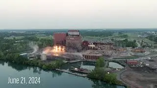 Trenton Channel Boiler House Demolition - June 21, 2024 | DTE Energy