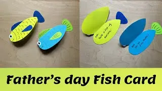 Fish card for Daddy | DIY Card for Father&rsquo;s day | Father&rsquo;s day card ideas