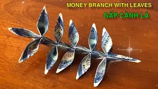 Cách gấp CÀNH LÁ bằng tiền giấy || Money Branch with Leaves || Nguyễn Thức Thời