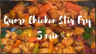 5 minutes 5 ingredient Quorn Chicken Stir Fry | Very Easy | Beginner Friendly