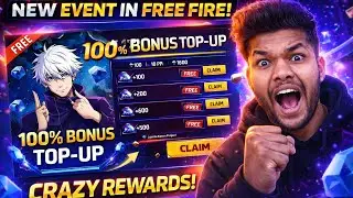 FREE FIRE NEW EVENT! 100% BONUS TOP-UP 😍 Itna Free Pehli Baar 😱 