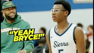 Bryce James FIRST Varsity Game Got WILD w/ LeBron Courtside!
